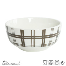 5,5 Zoll weißes Porzellan mit Abziehbild Reisschüssel